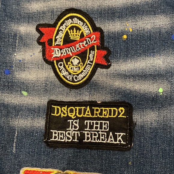 DSQUARED patchwork Kenny jeans, size 50 Italian - Picture 6 of 13